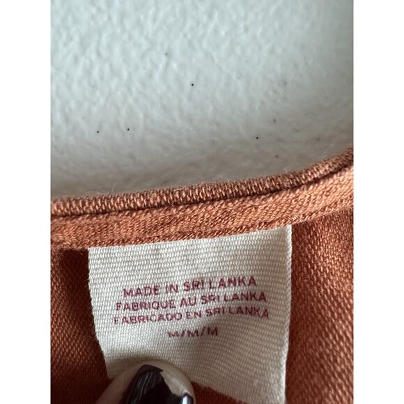 4 for $10 Levi’s Luisa Short Sleeve Crop Linen Cotton Blend Blouse Size Medium - Picture 6 of 9